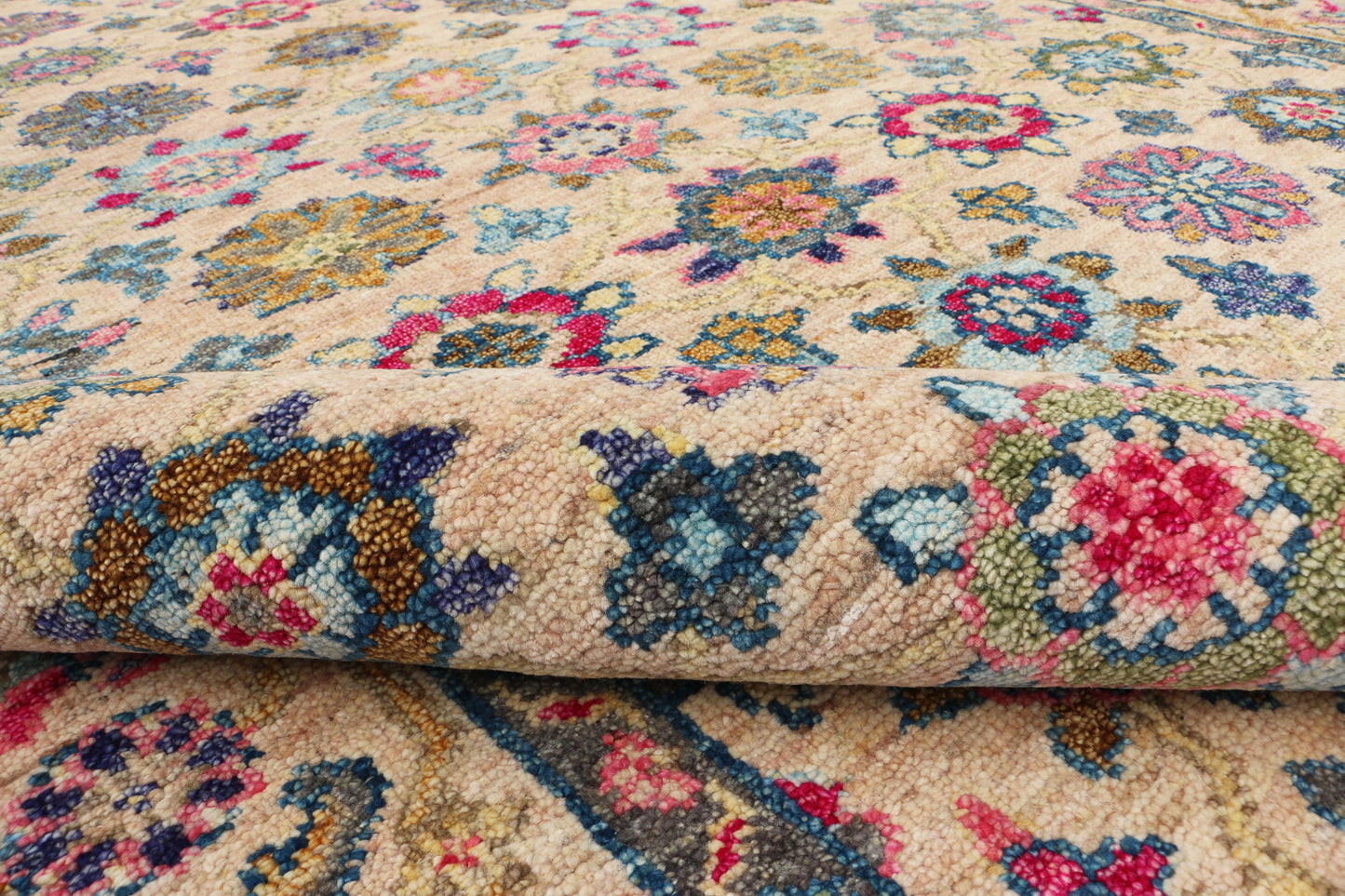 Gabbeh Loribaft Design Shiny Hand Knotted Persian Traditional Afghan Handspun Woolen Living Area Rugs 4828 (9x12)   3-20