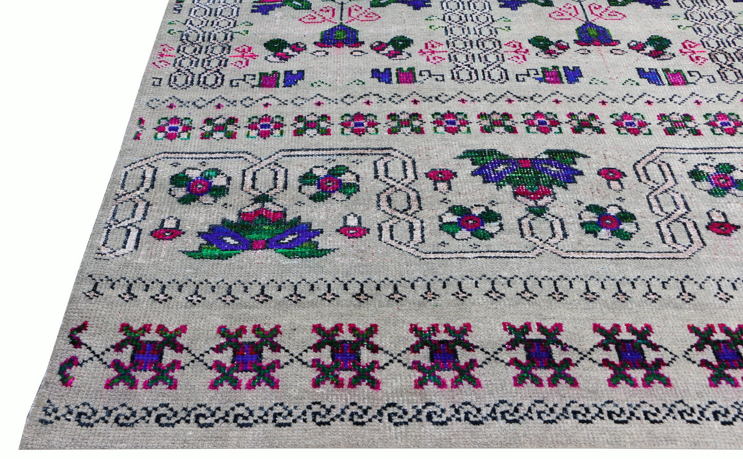 Gabbeh Loribaft Design Shiny Hand Knotted Persian Traditional Afghan Handspun Woolen Living Area Rugs 4675 (8x10)  3-20