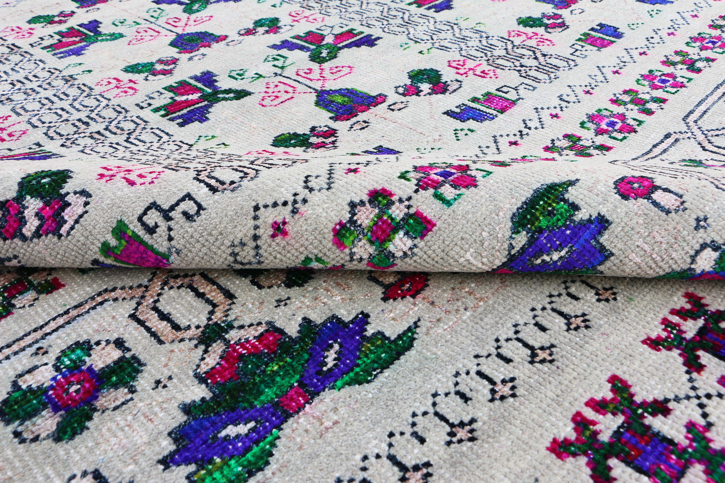 Gabbeh Loribaft Design Shiny Hand Knotted Persian Traditional Afghan Handspun Woolen Living Area Rugs 4675 (8x10)  3-20