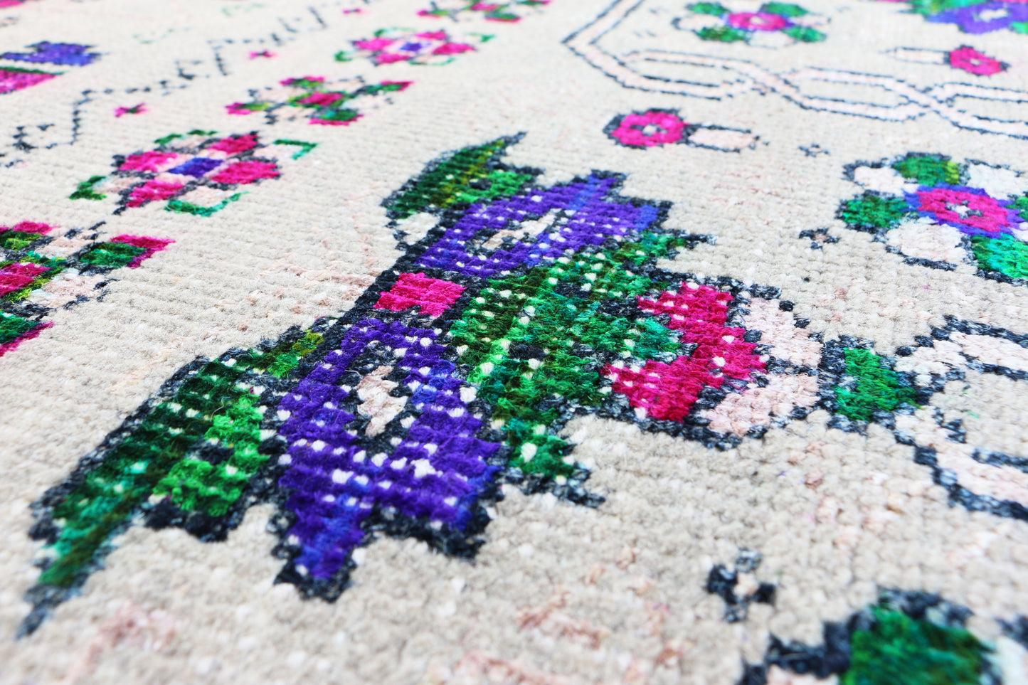 Gabbeh Loribaft Design Shiny Hand Knotted Persian Traditional Afghan Handspun Woolen Living Area Rugs 4675 (8x10)  3-20