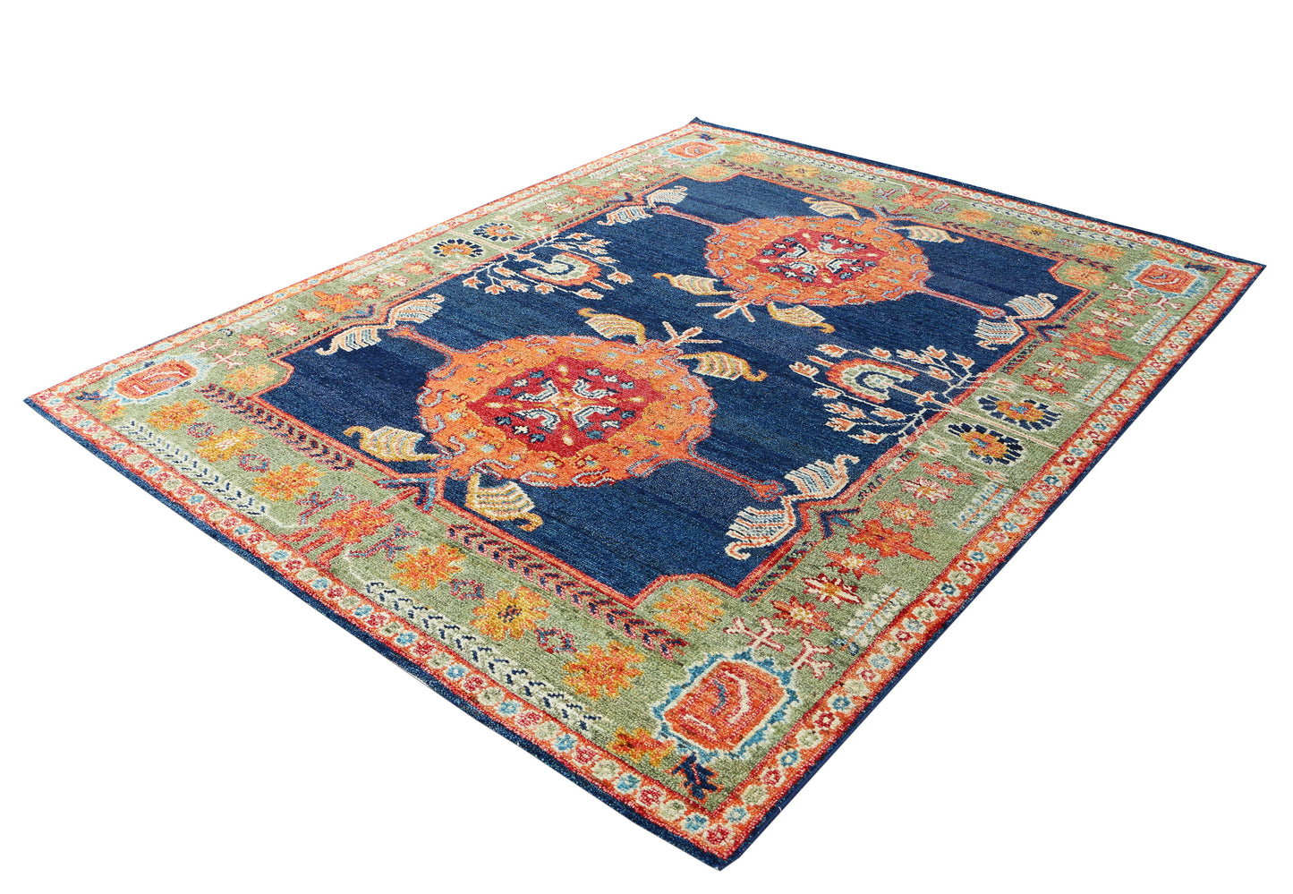 Gabbeh Loribaft Design Shiny Hand Knotted Persian Traditional Afghan Handspun Woolen Living Area Rugs4817 (8x10) 3-20