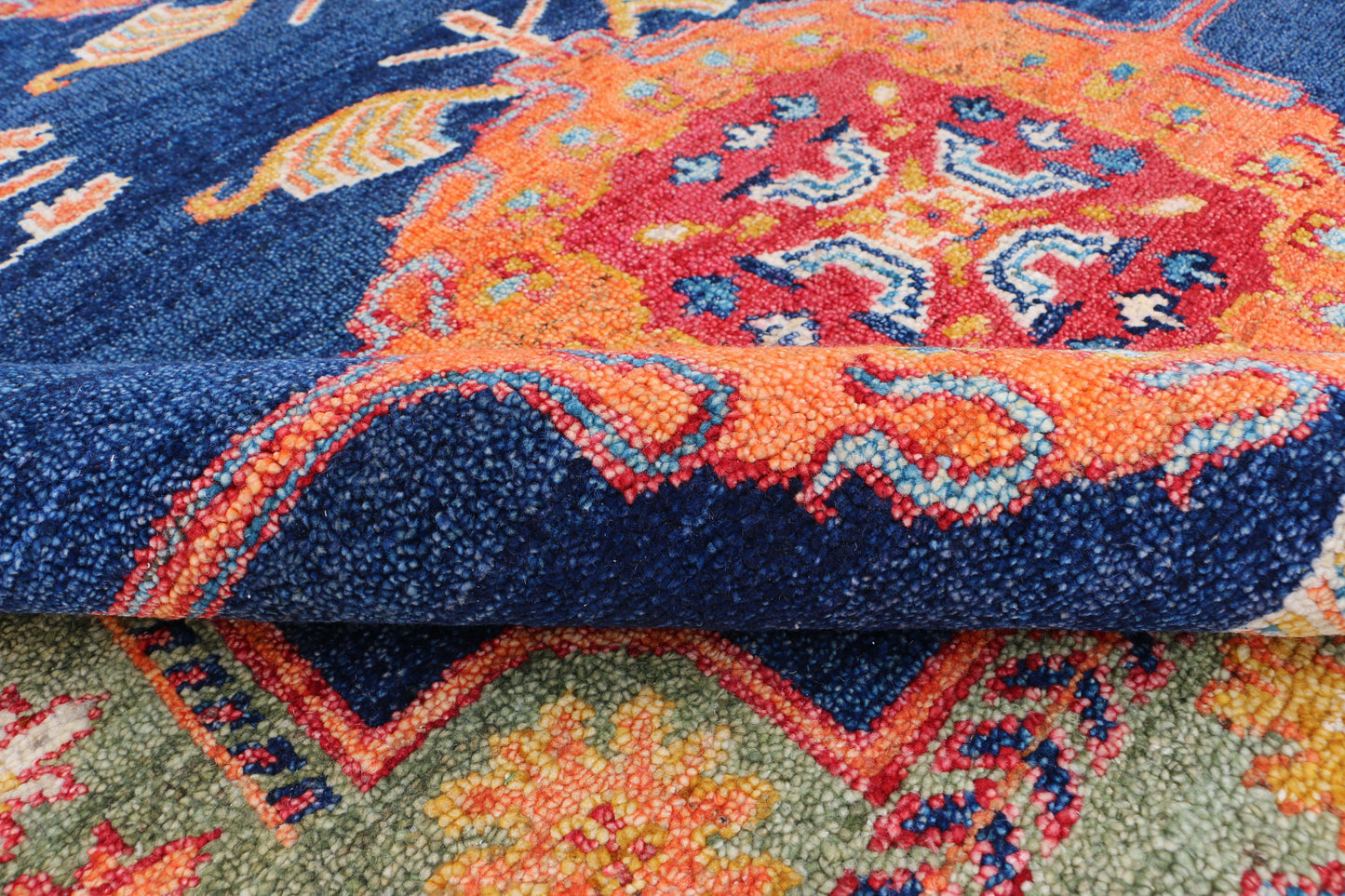 Gabbeh Loribaft Design Shiny Hand Knotted Persian Traditional Afghan Handspun Woolen Living Area Rugs4817 (8x10) 3-20