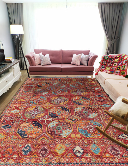 Gabbeh Loribaft Design Shiny Hand Knotted Persian Traditional Afghan Handspun Woolen Living Area Rugs4817 4823 (9x12)  3-20 (8x10-9x12)