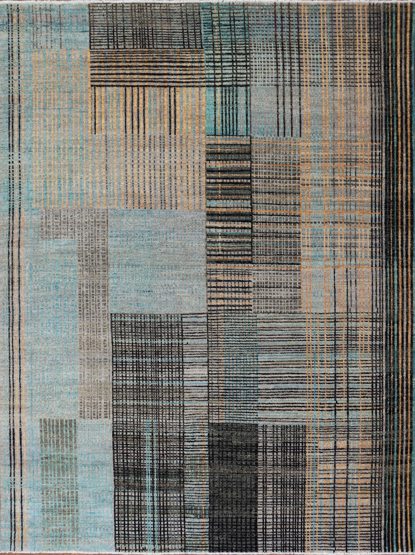 Gabbeh Loribaft Design Shiny Hand Knotted Persian Traditional Afghan Handspun Woolen Living Area Rugs