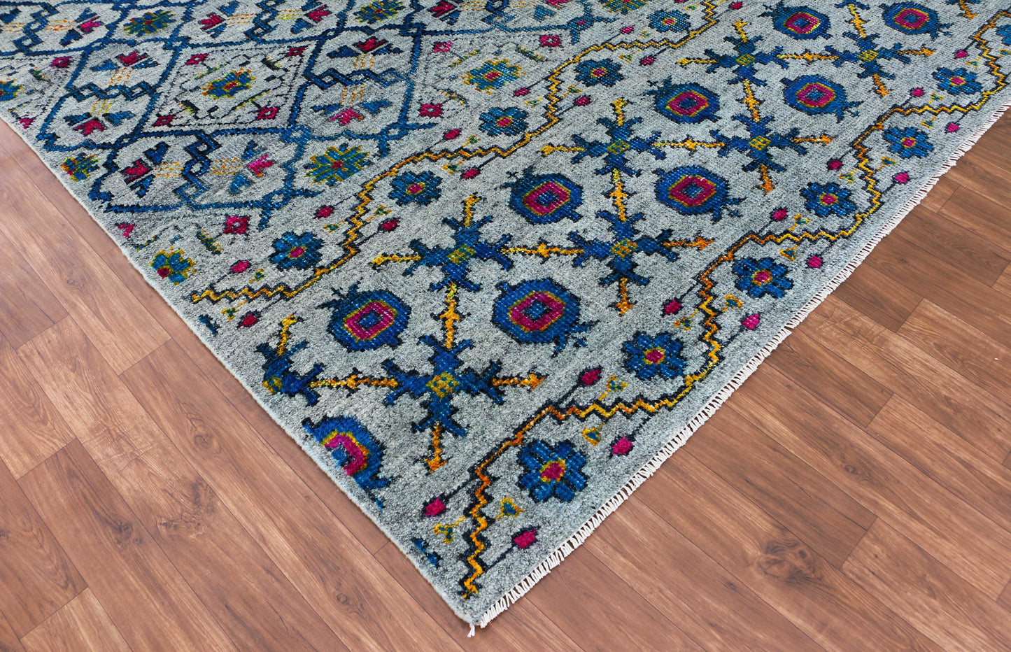Gabbeh Loribaft Design Shiny Hand Knotted Persian Traditional Afghan Handspun Woolen Living Area Rugs
