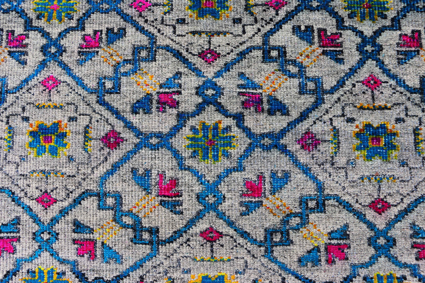 Gabbeh Loribaft Design Shiny Hand Knotted Persian Traditional Afghan Handspun Woolen Living Area Rugs