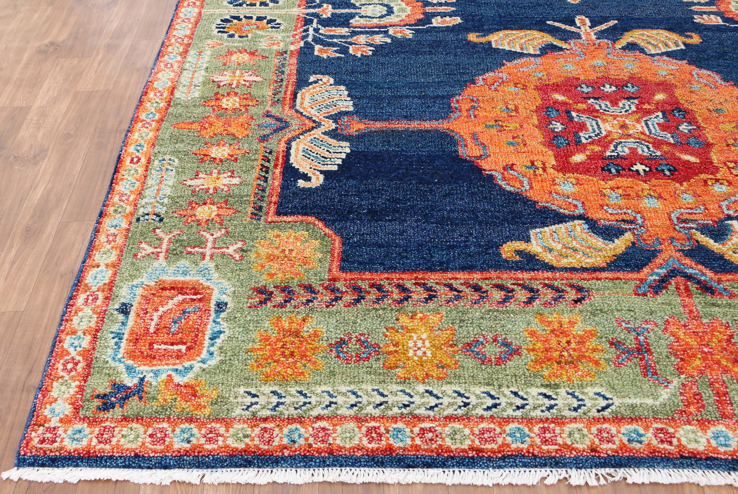 Gabbeh Loribaft Design Shiny Hand Knotted Persian Traditional Afghan Handspun Woolen Living Area Rugs4817 (8x10) 3-20