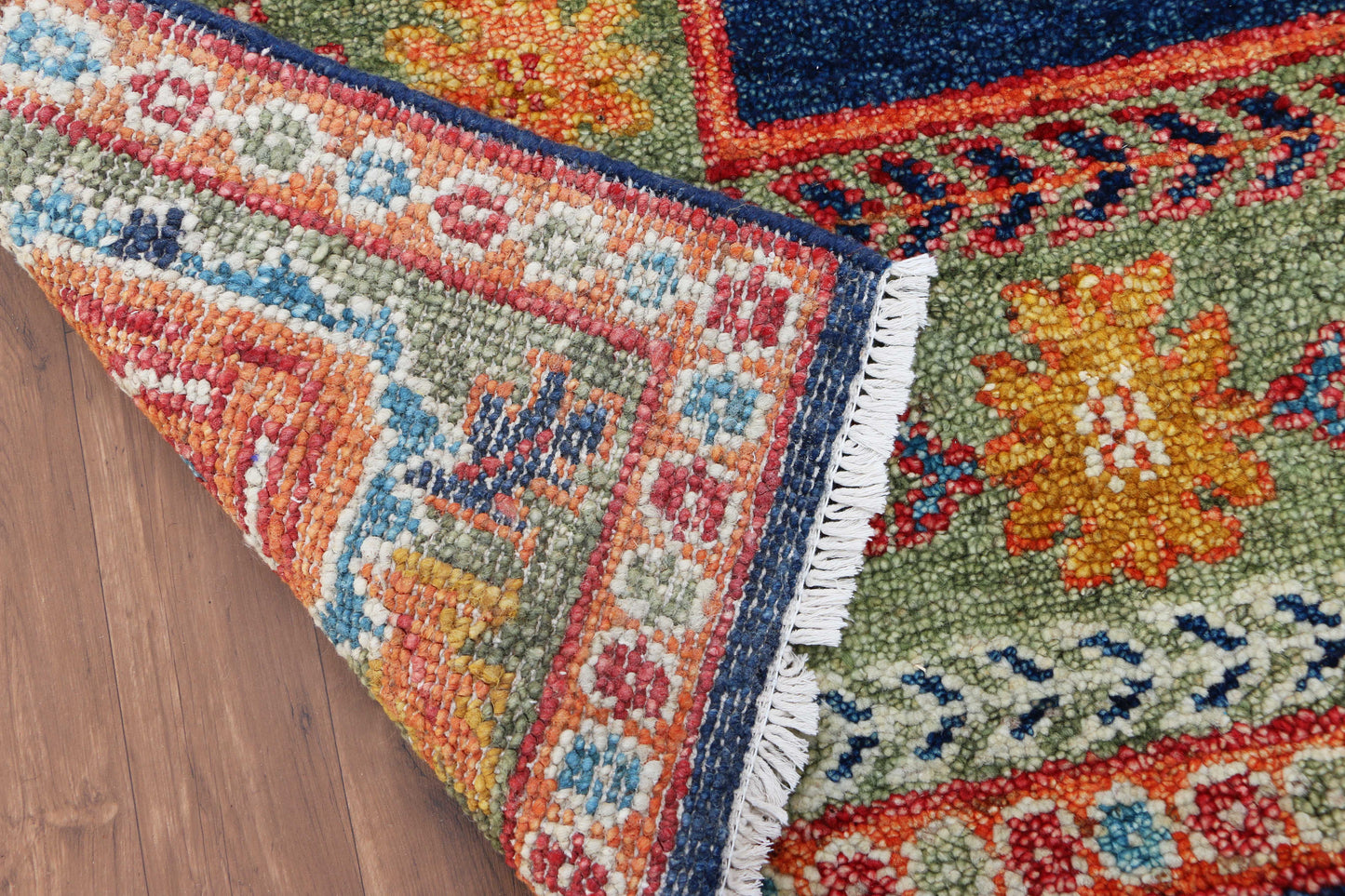 Gabbeh Loribaft Design Shiny Hand Knotted Persian Traditional Afghan Handspun Woolen Living Area Rugs4817 (8x10) 3-20