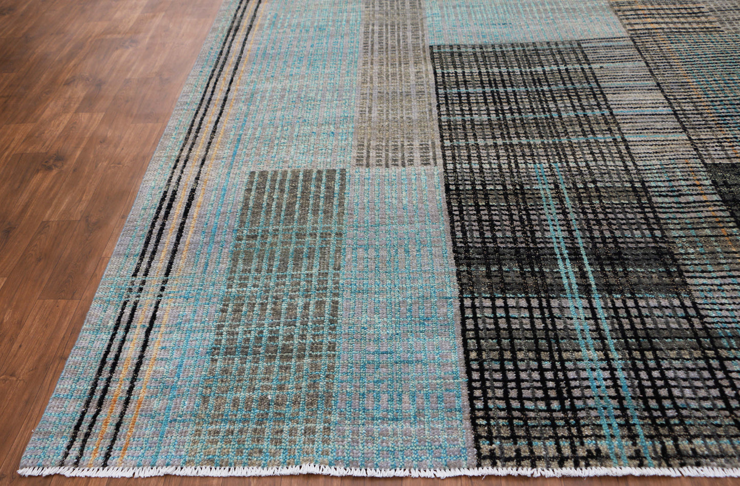 Gabbeh Loribaft Design Shiny Hand Knotted Persian Traditional Afghan Handspun Woolen Living Area Rugs